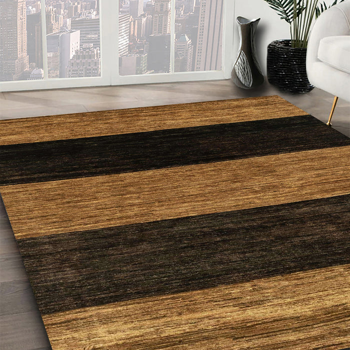 Abstract Sedona Brown Modern Rug in Family Room, abs2328