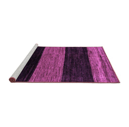 Sideview of Machine Washable Abstract Purple Modern Area Rugs, wshabs2328pur