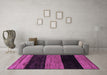 Machine Washable Abstract Purple Modern Area Rugs in a Living Room, wshabs2328pur