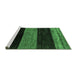 Sideview of Machine Washable Abstract Emerald Green Modern Area Rugs, wshabs2328emgrn