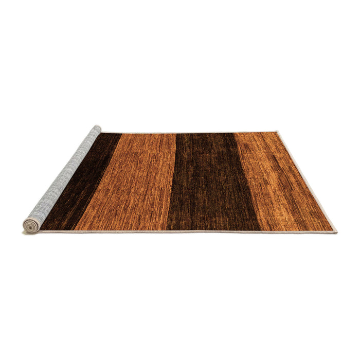 Sideview of Machine Washable Abstract Orange Modern Area Rugs, wshabs2328org
