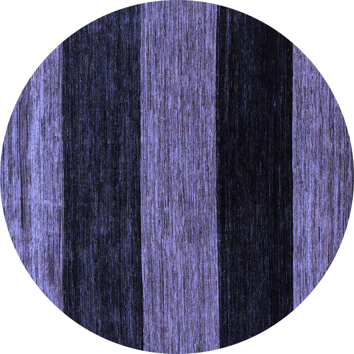 Round Abstract Blue Modern Rug, abs2328blu