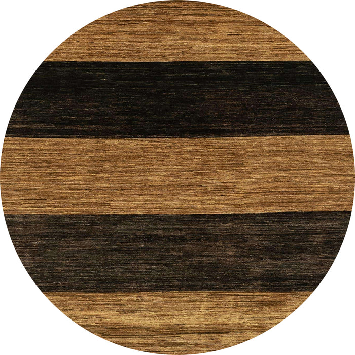 Round Machine Washable Abstract Sedona Brown Rug, wshabs2328