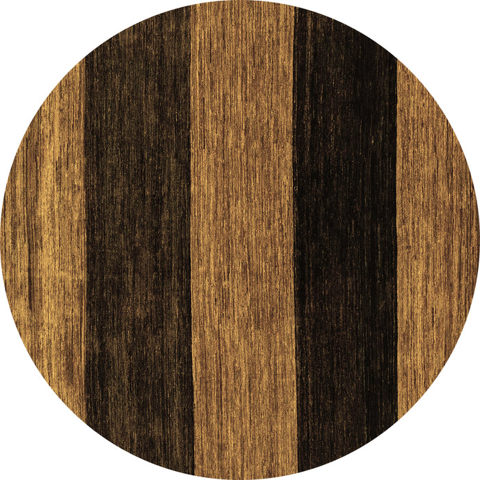 Round Abstract Brown Modern Rug, abs2328brn