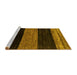 Sideview of Machine Washable Abstract Yellow Modern Rug, wshabs2328yw