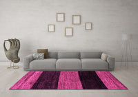 Machine Washable Abstract Pink Modern Rug, wshabs2328pnk