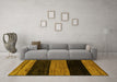 Machine Washable Abstract Yellow Modern Rug in a Living Room, wshabs2328yw