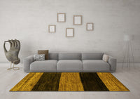 Machine Washable Abstract Yellow Modern Rug, wshabs2328yw