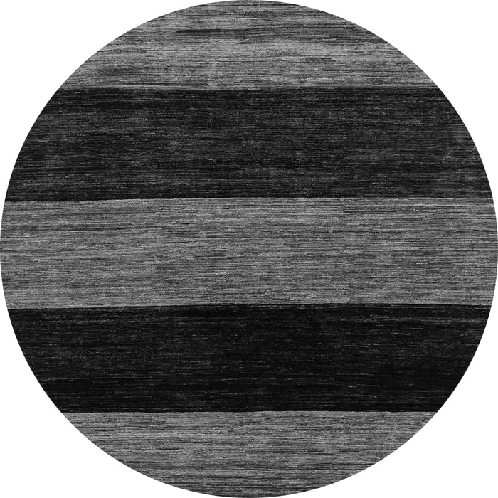 Round Abstract Gray Modern Rug, abs2328gry