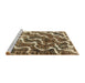 Sideview of Machine Washable Abstract Brown Sugar Brown Rug, wshabs2329