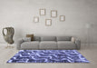 Machine Washable Abstract Blue Modern Rug in a Living Room, wshabs2329blu