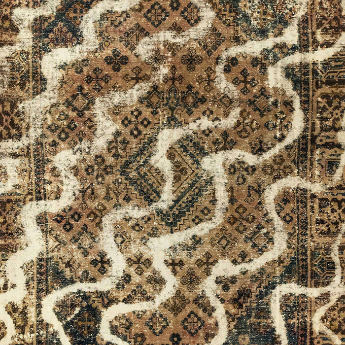 Machine Washable Abstract Brown Sugar Brown Rug, wshabs2329