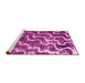 Sideview of Machine Washable Abstract Pink Modern Rug, wshabs2329pnk