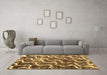 Machine Washable Abstract Brown Modern Rug in a Living Room,, wshabs2329brn