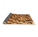 Sideview of Abstract Orange Modern Rug, abs2329org