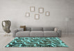 Machine Washable Abstract Light Blue Modern Rug in a Living Room, wshabs2329lblu