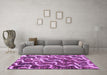 Machine Washable Abstract Purple Modern Area Rugs in a Living Room, wshabs2329pur