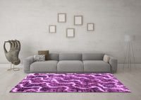 Machine Washable Abstract Purple Modern Rug, wshabs2329pur