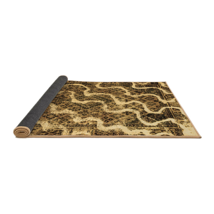 Sideview of Abstract Brown Modern Rug, abs2329brn