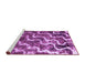 Sideview of Machine Washable Abstract Purple Modern Area Rugs, wshabs2329pur