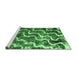 Sideview of Machine Washable Abstract Emerald Green Modern Area Rugs, wshabs2329emgrn