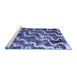 Sideview of Machine Washable Abstract Blue Modern Rug, wshabs2329blu