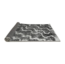 Sideview of Abstract Gray Modern Rug, abs2329gry