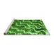 Sideview of Machine Washable Abstract Green Modern Area Rugs, wshabs2329grn