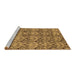 Sideview of Machine Washable Abstract Brown Modern Rug, wshabs232brn