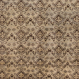 Square Abstract Reddish Brown Modern Rug, abs232