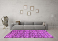 Machine Washable Abstract Purple Modern Rug, wshabs232pur