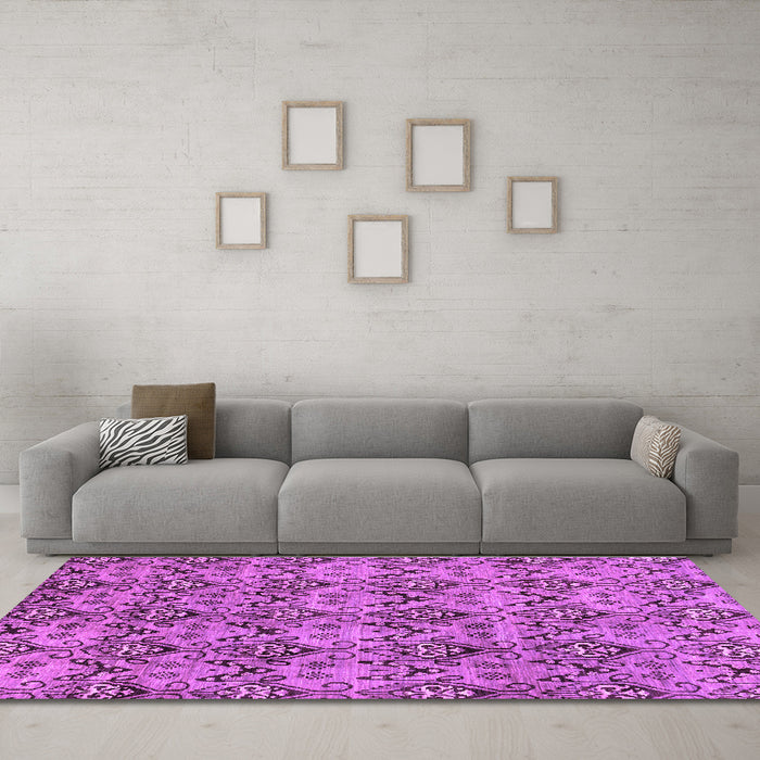 Machine Washable Abstract Purple Modern Area Rugs in a Living Room, wshabs232pur
