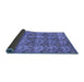 Sideview of Abstract Blue Modern Rug, abs232blu