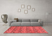 Modern Red Washable Rugs