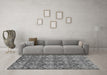 Machine Washable Abstract Gray Modern Rug in a Living Room,, wshabs232gry