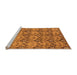 Sideview of Machine Washable Abstract Orange Modern Area Rugs, wshabs232org