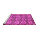 Sideview of Machine Washable Abstract Pink Modern Rug, wshabs232pnk