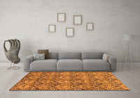 Machine Washable Abstract Orange Modern Rug, wshabs232org