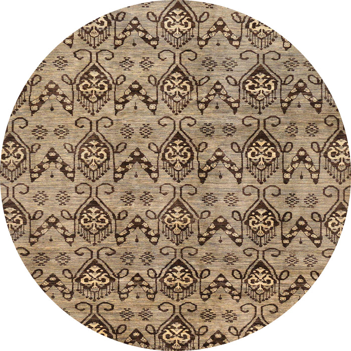 Round Machine Washable Abstract Red Brown Rug, wshabs232