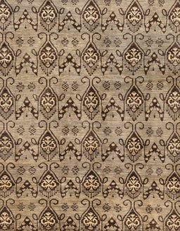 Abstract Reddish Brown Modern Rug, abs232