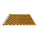 Sideview of Machine Washable Abstract Orange Rug, wshabs233
