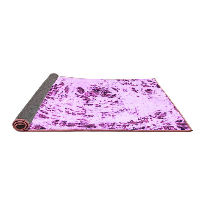 Sideview of Abstract Purple Modern Rug, abs2330pur