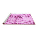 Sideview of Machine Washable Abstract Pink Modern Rug, wshabs2330pnk