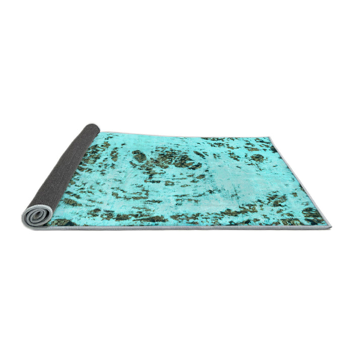 Sideview of Abstract Light Blue Modern Rug, abs2330lblu