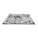 Sideview of Machine Washable Abstract Gray Modern Rug, wshabs2330gry