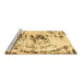 Sideview of Machine Washable Abstract Brown Modern Rug, wshabs2330brn