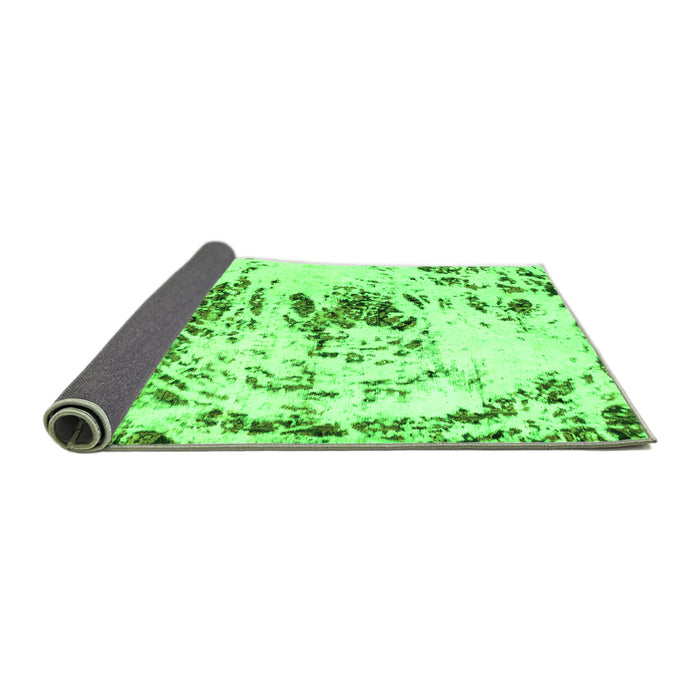 Sideview of Abstract Green Modern Rug, abs2330grn