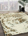 Machine Washable Abstract PaleGold Rug in a Family Room, wshabs2330