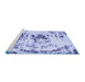 Sideview of Machine Washable Abstract Blue Modern Rug, wshabs2330blu