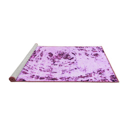Sideview of Machine Washable Abstract Purple Modern Area Rugs, wshabs2330pur